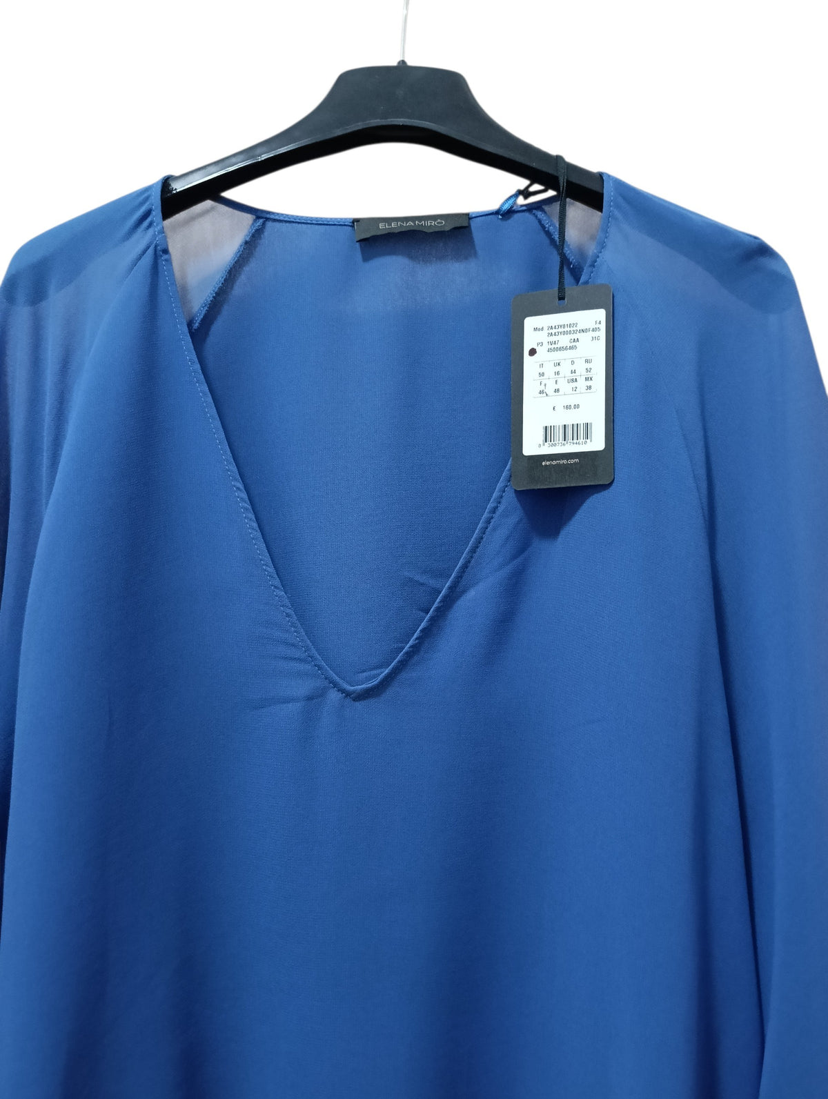 Blusa Elegante de Gasa con Corte Asimétrico Elena Miro